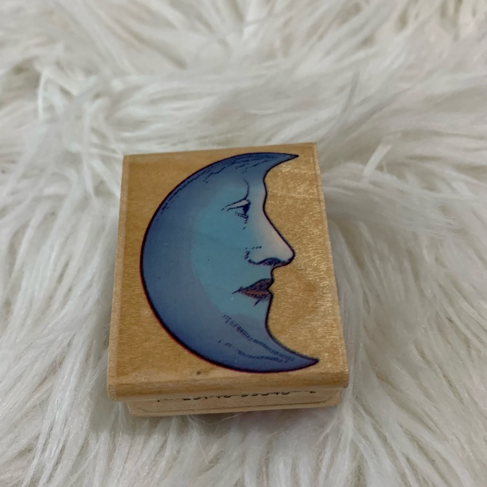 Lot of 6 Vintage Rubber Stamps Celestial Themed Stars Moon Crafting Stamping - Picture 6 of 16